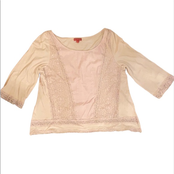 Anthropologie One September soft lacy top size medium - Picture 2 of 11